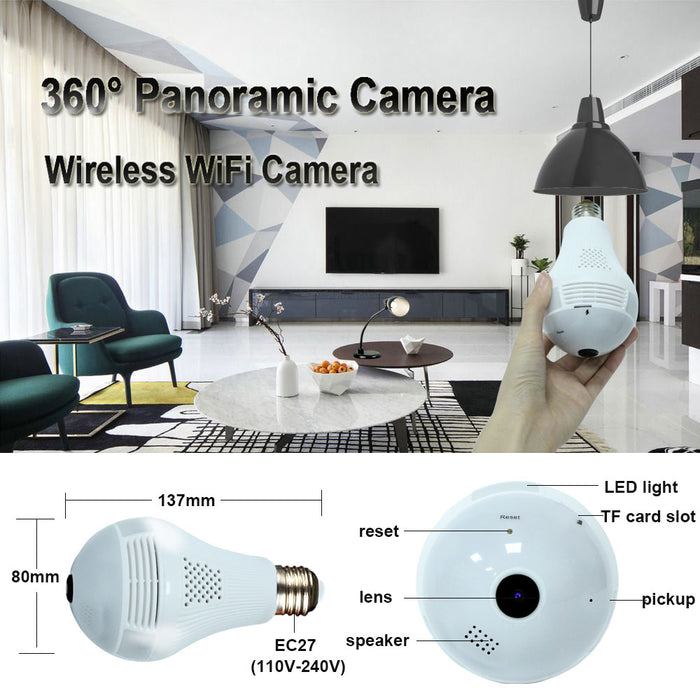360 Degree LED Light 960P CCTV - Avalon Gadgets